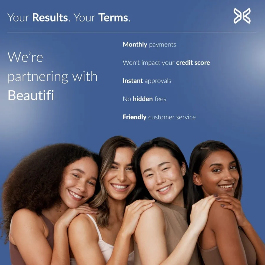 Pureté Medical Spa is partnering with Beautifi — monthly payments, no impact on your credit score, instant approvals and no hidden fees