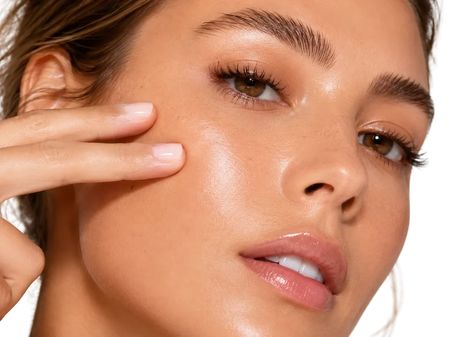 Glowing skin after medical microneedling at Pureté Medical Spa
